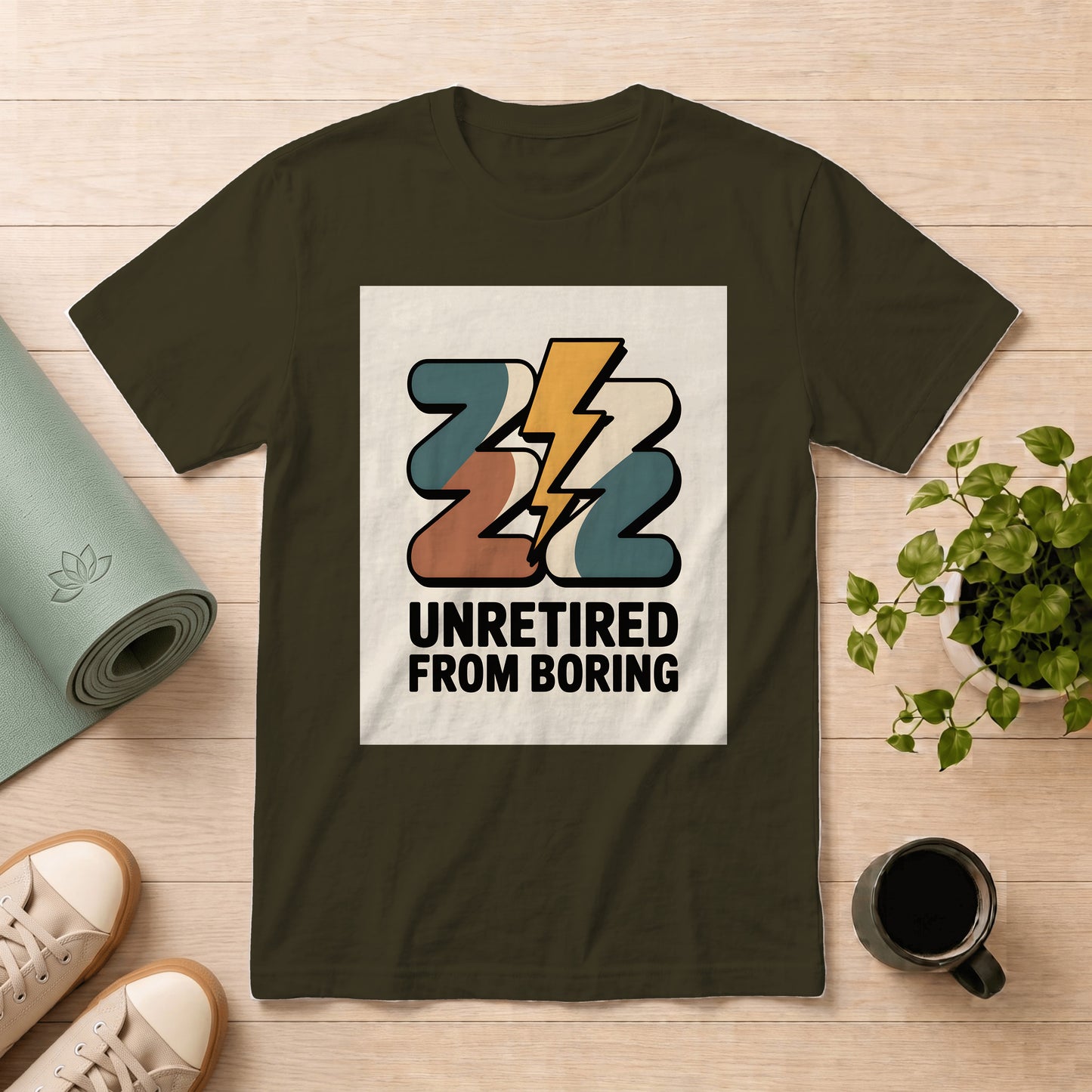 Unretired From Boring Retro Graphic T-Shirt
