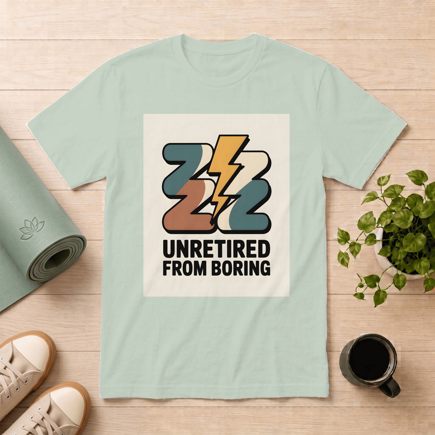 Unretired From Boring Retro Graphic T-Shirt