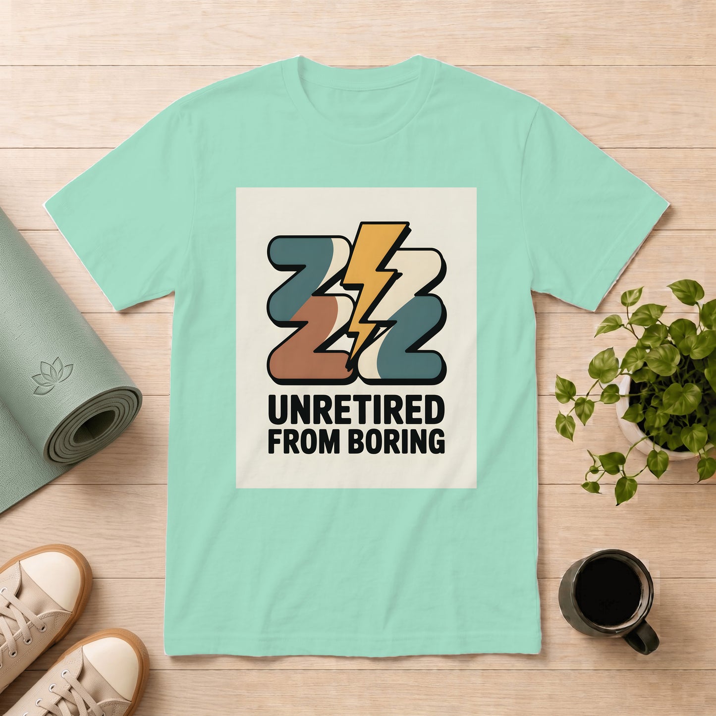 Unretired From Boring Retro Graphic T-Shirt