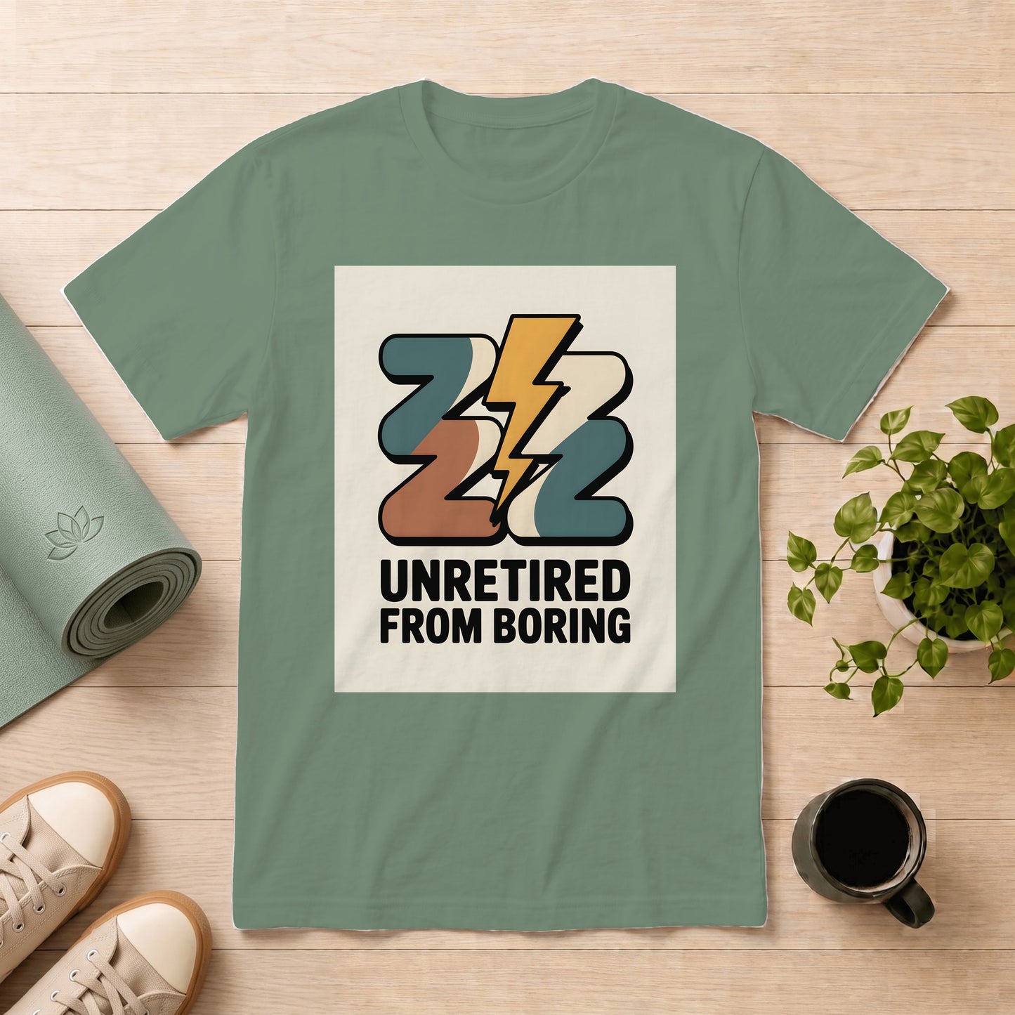 Unretired From Boring Retro Graphic T-Shirt