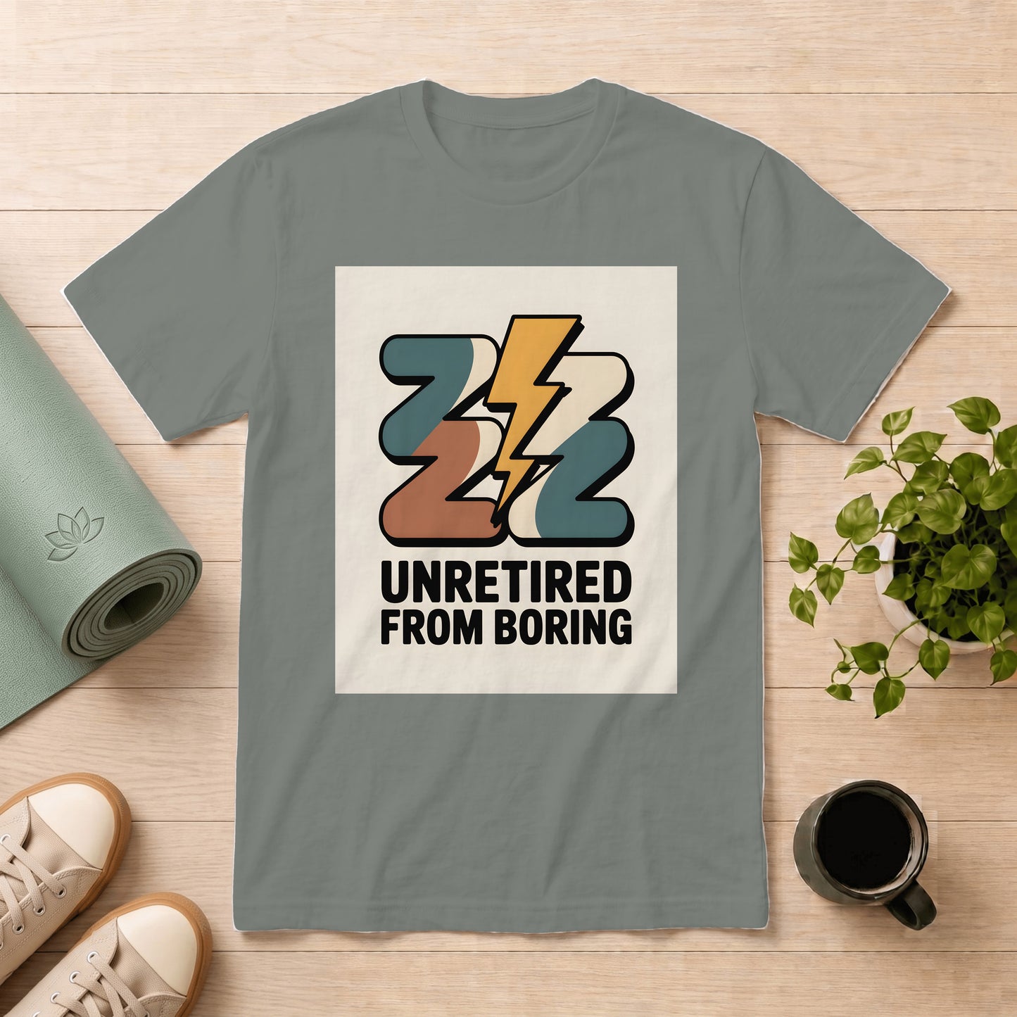 Unretired From Boring Retro Graphic T-Shirt
