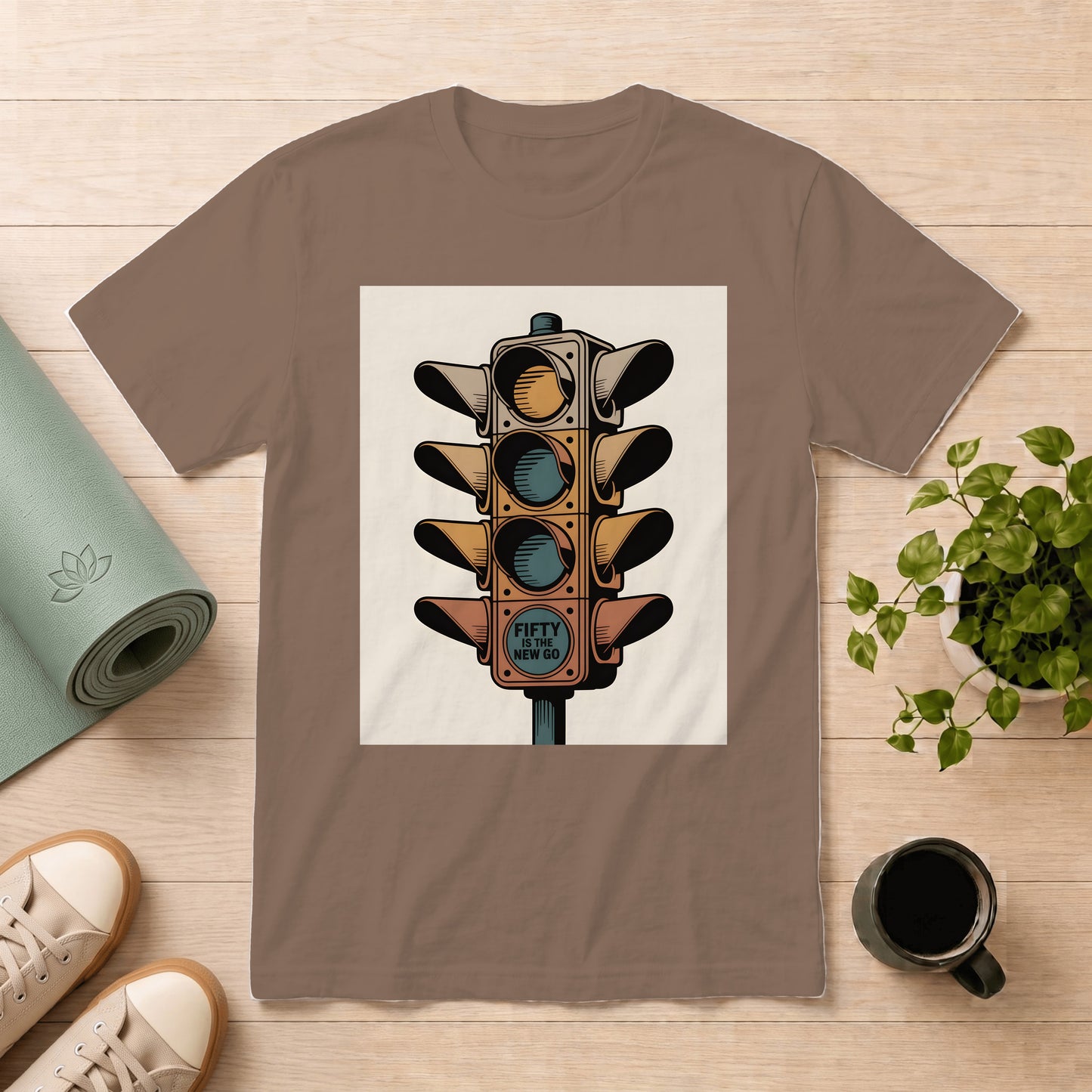 Traffic Light Art T-Shirt — Retro Signal Graphic Tee