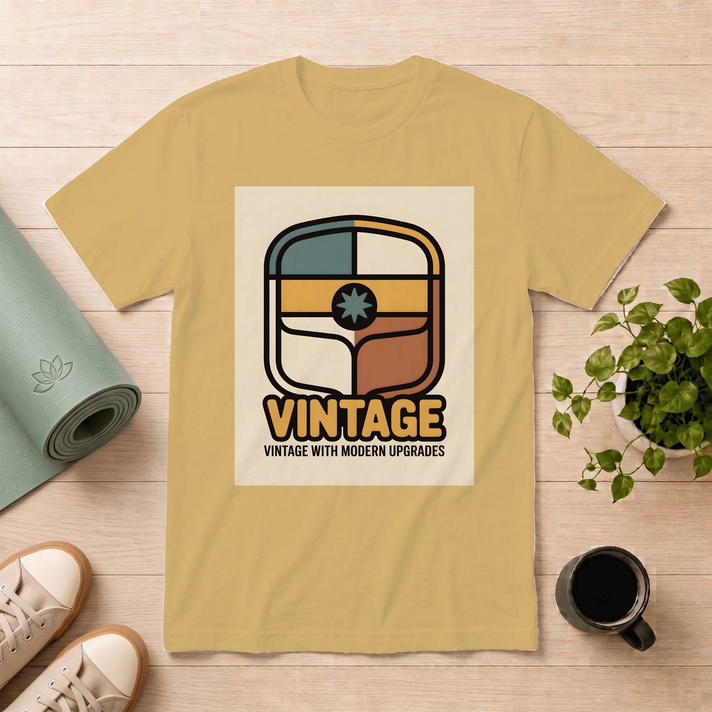 Vintage Shield Graphic T-Shirt — "Vintage with Modern Upgrades"