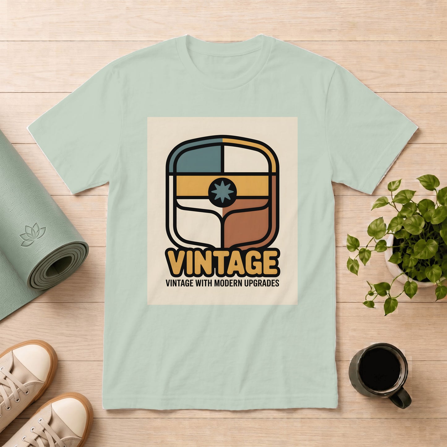 Vintage Shield Graphic T-Shirt — "Vintage with Modern Upgrades"