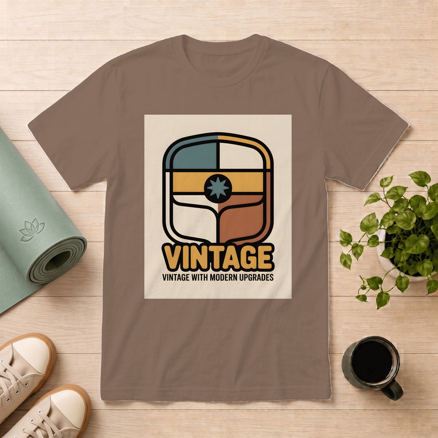Vintage Shield Graphic T-Shirt — "Vintage with Modern Upgrades"