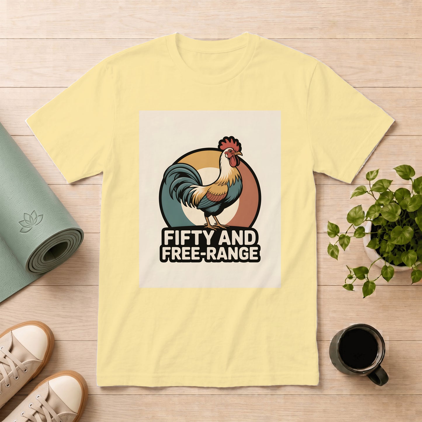 Fifty and Free-Range Rooster T-Shirt