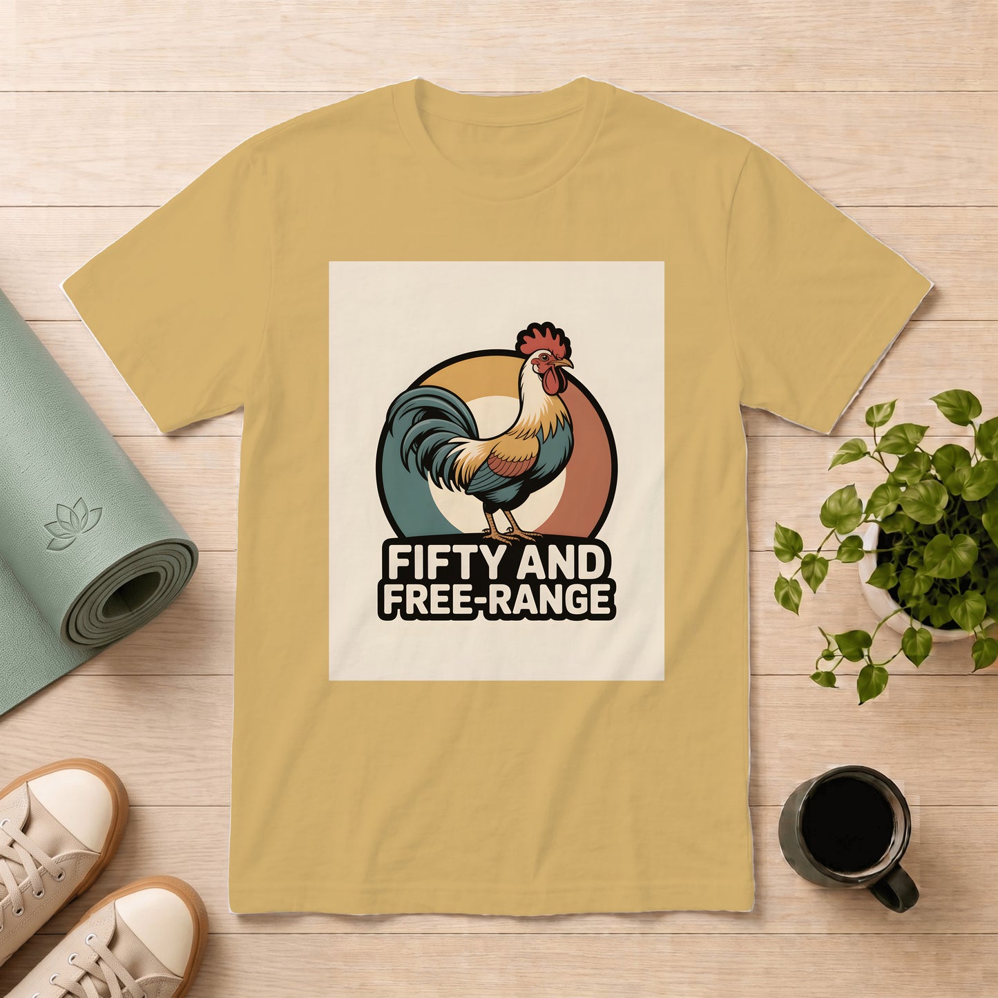 Fifty and Free-Range Rooster T-Shirt