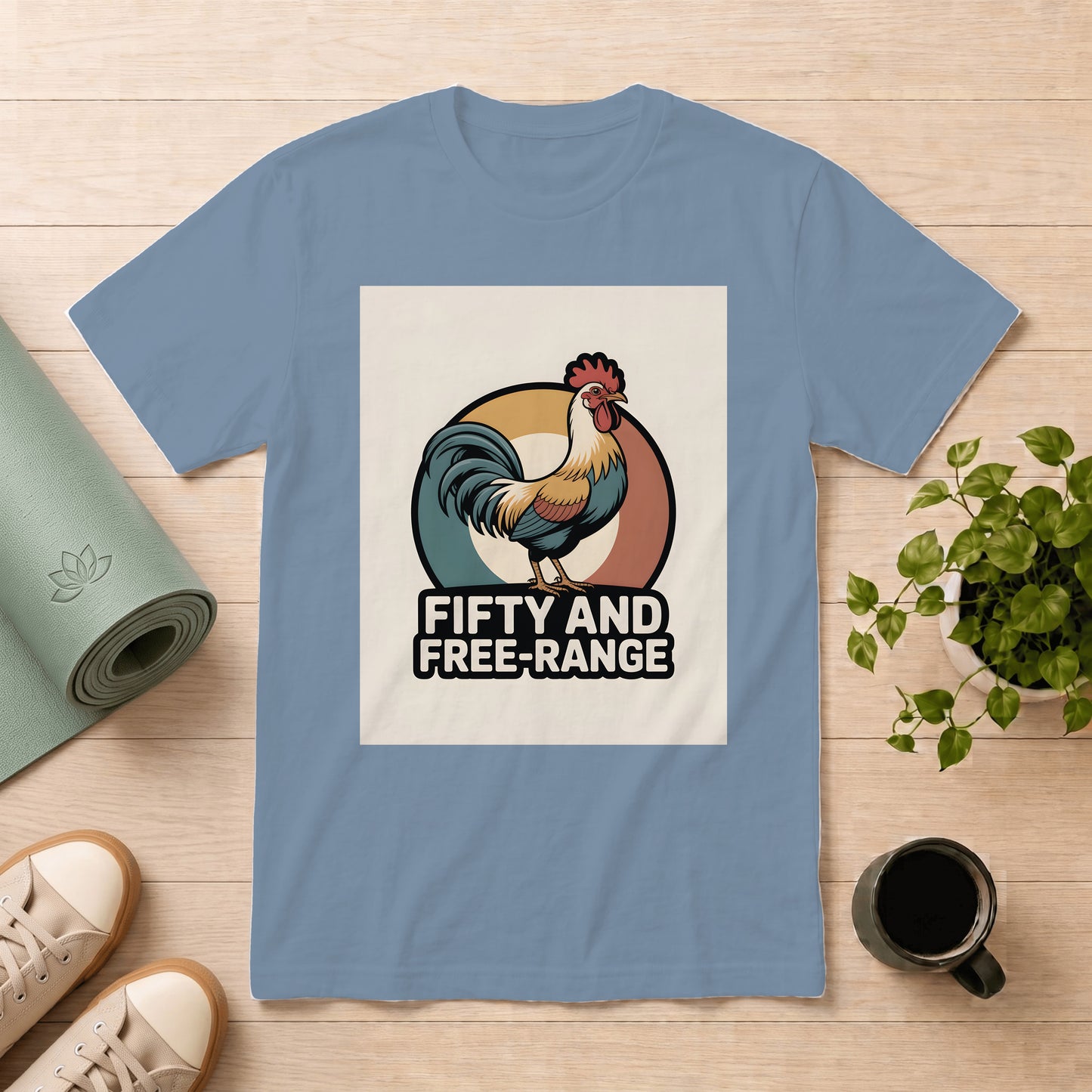 Fifty and Free-Range Rooster T-Shirt