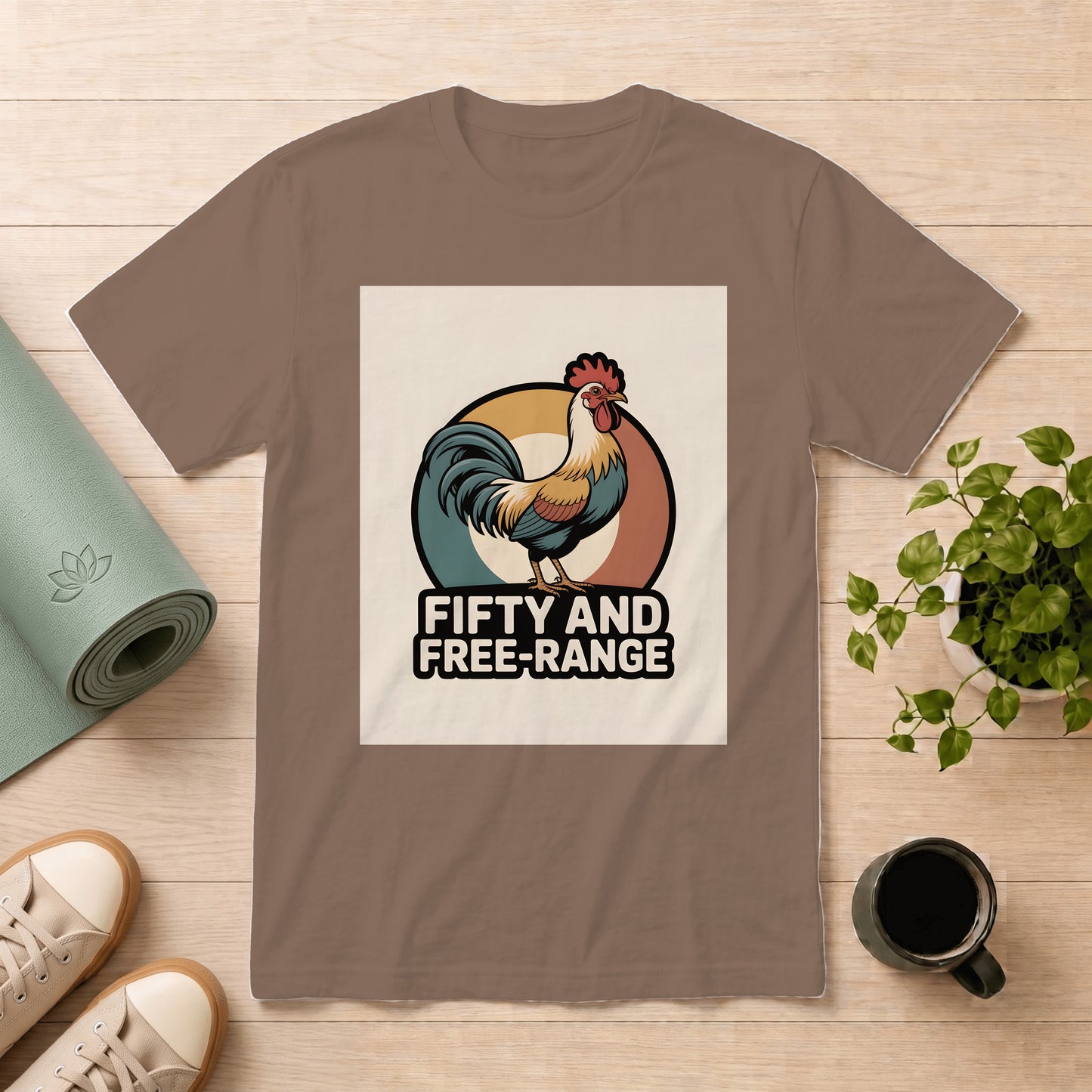 Fifty and Free-Range Rooster T-Shirt
