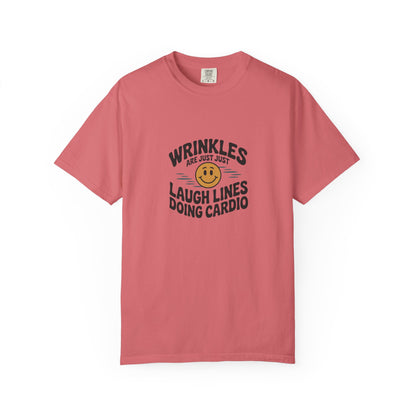 Wrinkles Are Just Laugh Lines Tee — Funny Smile Graphic T-Shirt