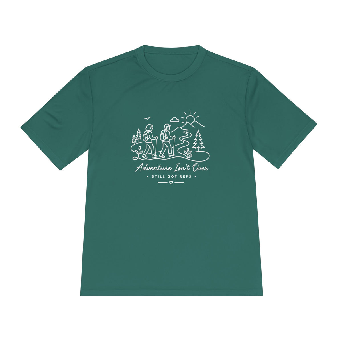 Couples Adventure Line Art Dry Fit T-Shirt
