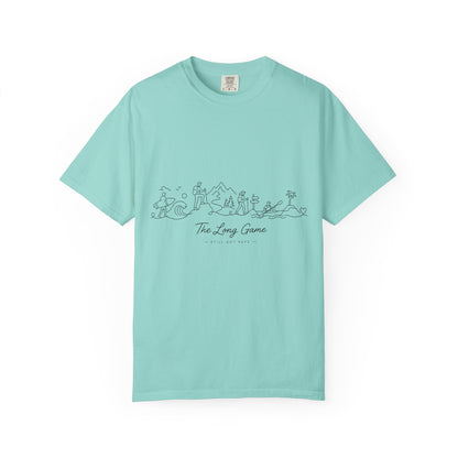 The Long Game T-Shirt — Minimal Line Art Crew Neck