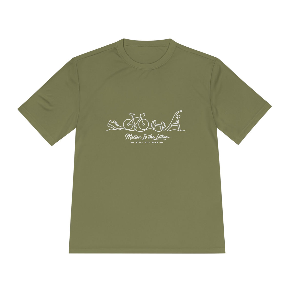 Motion is the Lotion Line Art Dry Fit T-Shirt