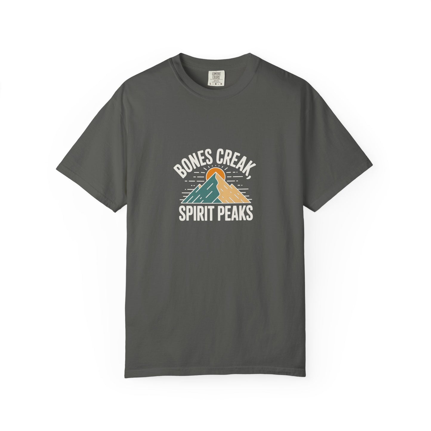 Bones Creak Spirit Peaks Mountain T-Shirt — Outdoor Adventure Graphic Tee