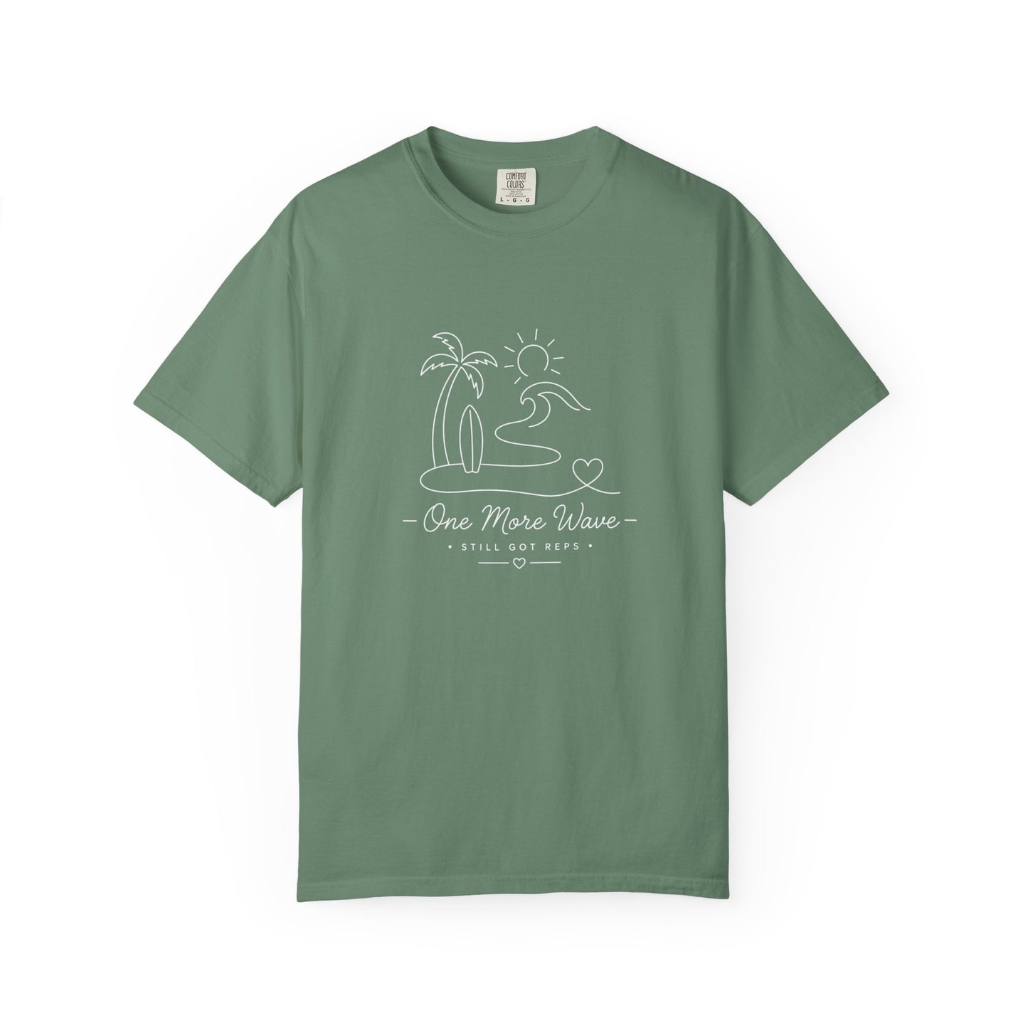 Adventure Series, T-Shirt — "One More Wave" Minimal Beach Line Art Tee