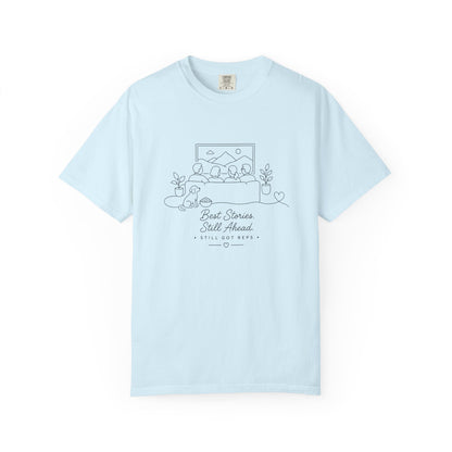 Adventure Series, T-Shirt — 'Best Season Starts Ahead' Minimal Line Art Landscape Tee
