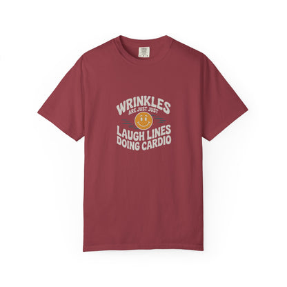 Wrinkles Are Just Laugh Lines Tee — Funny Smile Graphic T-Shirt