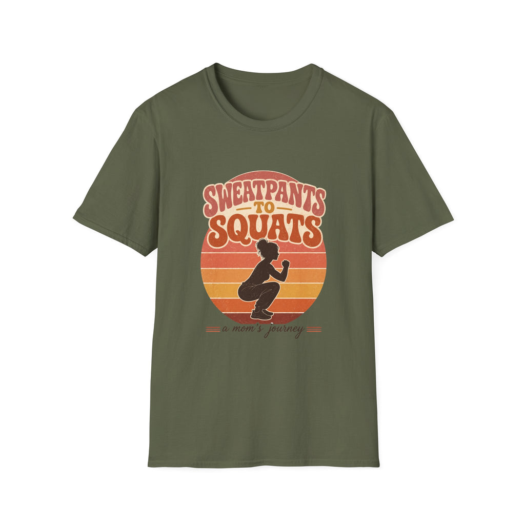 Sweatpants to Squats T-Shirt — Retro Fitness Motivation Tee