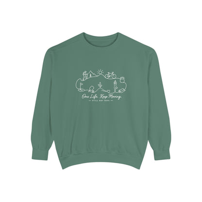Inspirational Heritage Pullover | One Life Keep Moving Graphic Sweatshirt | Active Lifestyle Top