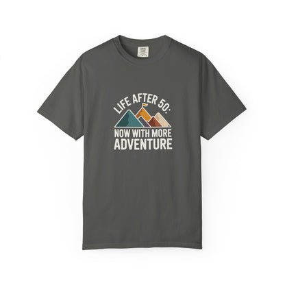 T-Shirt — "Life After 50: Now With More Adventure" Mountain Graphic