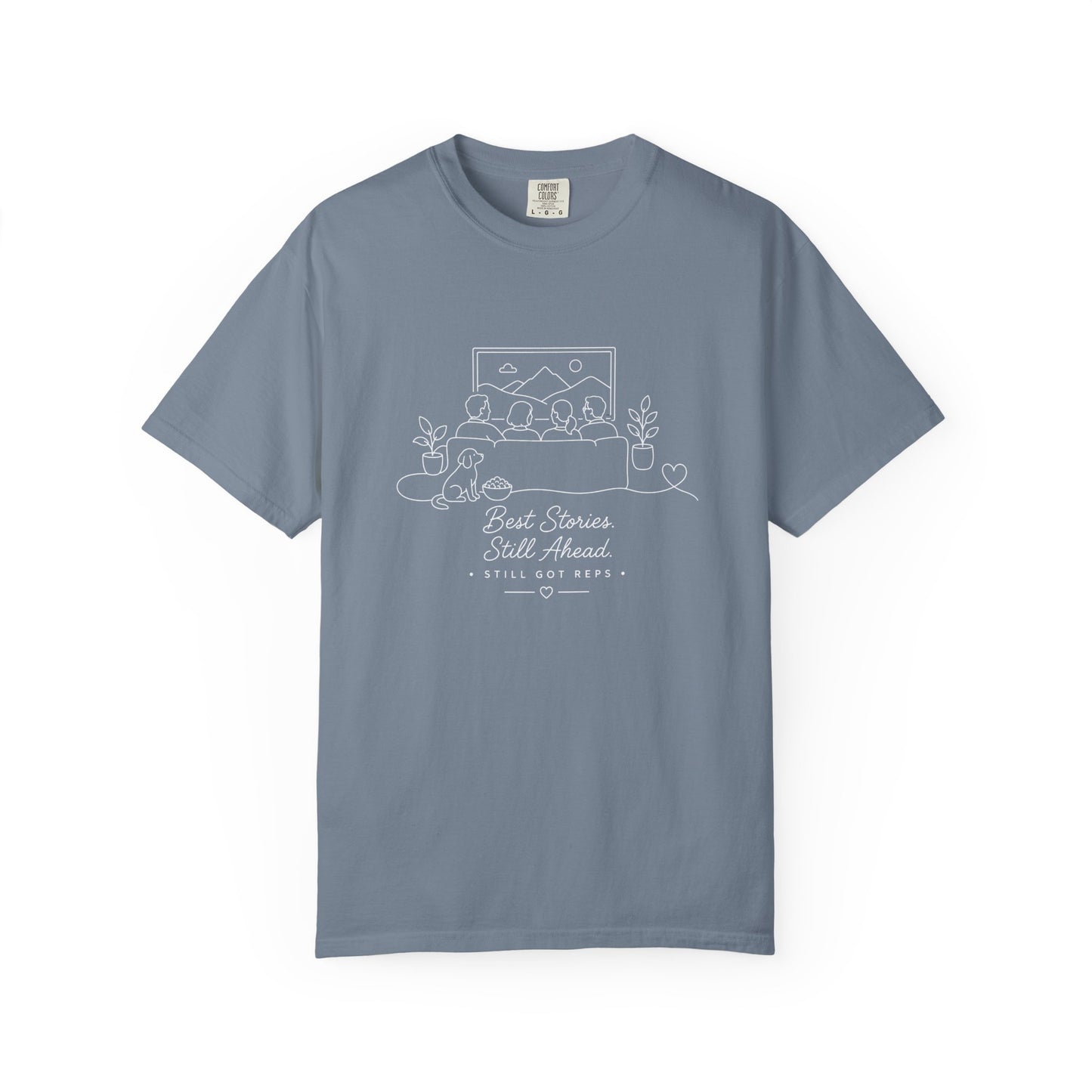 Adventure Series, T-Shirt — 'Best Season Starts Ahead' Minimal Line Art Landscape Tee