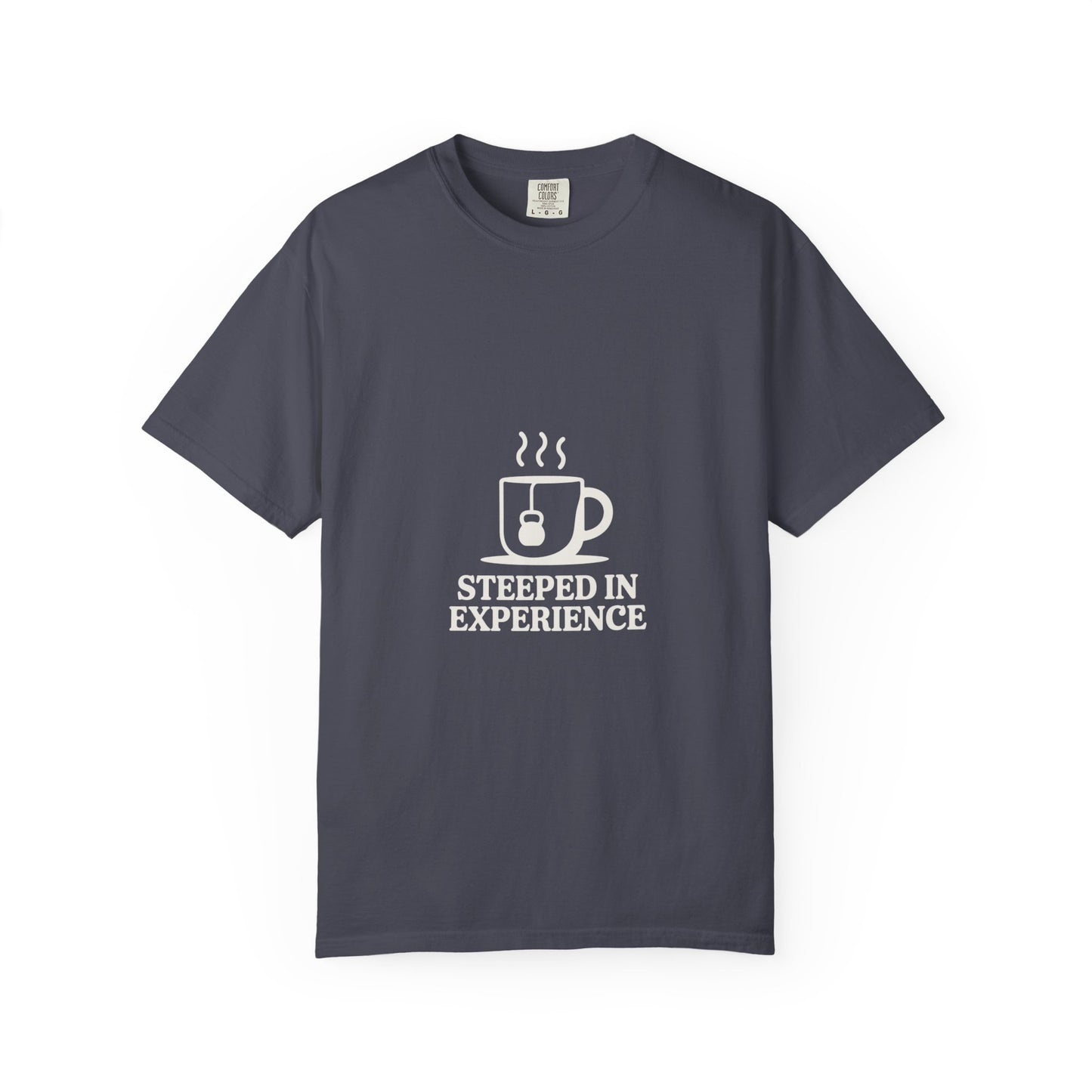 Steeped in Experience Tee — Coffee Mug Graphic T-Shirt