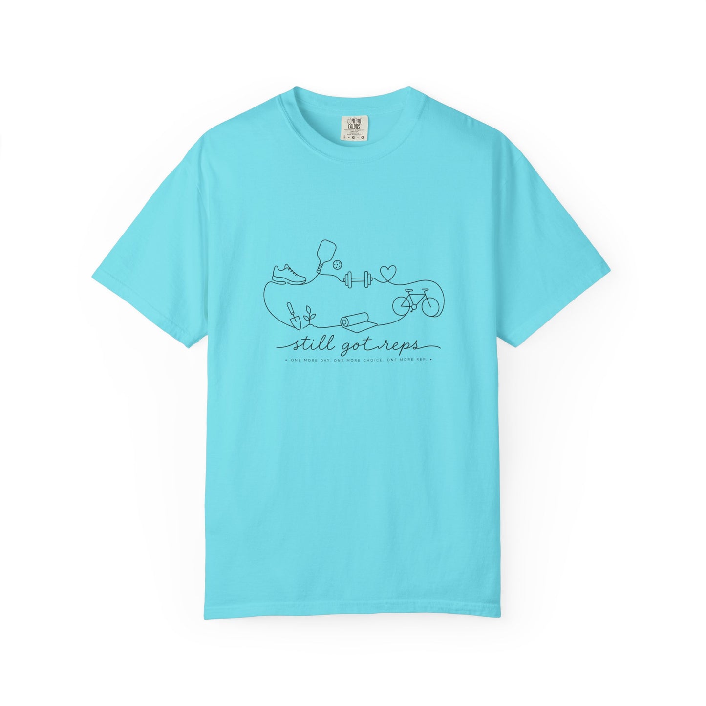 Still Got Reps T-Shirt — Minimal Fitness Line Art Tee