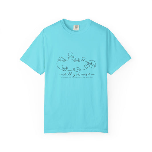 Still Got Reps T-Shirt — Minimal Fitness Line Art Tee