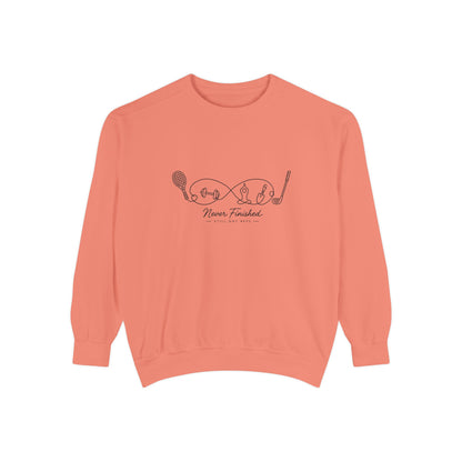 Athletic Longevity Pullover | Never Finished Graphic Sweatshirt | Active Aging Top