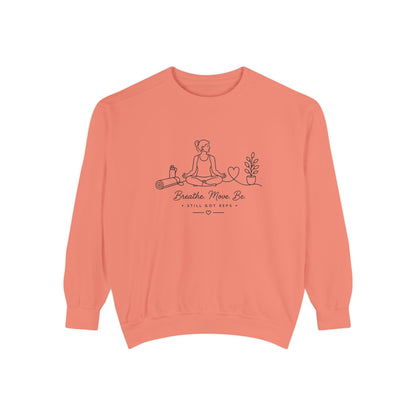 Mindful Living Pullover | Breathe Move Be Graphic Sweatshirt | Active Lifestyle Top