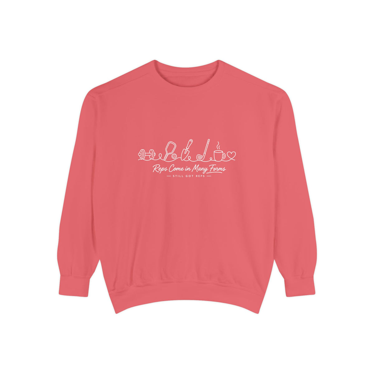 Athletic Longevity Pullover | Reps Come in Many Forms Graphic Sweatshirt | Active Aging Top