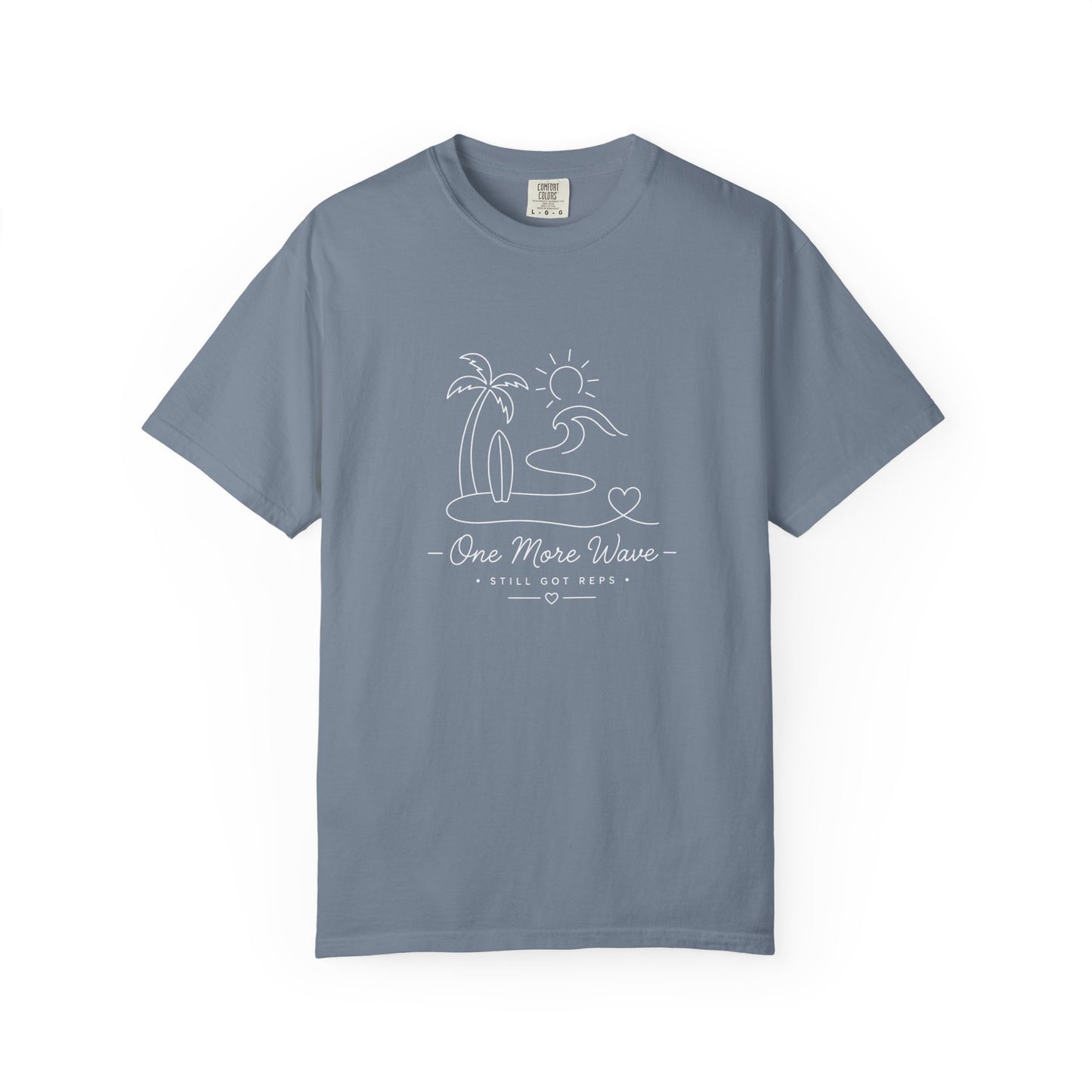 Adventure Series, T-Shirt — "One More Wave" Minimal Beach Line Art Tee