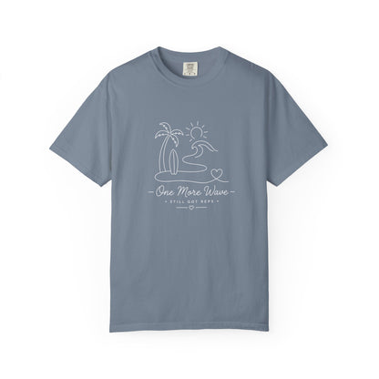 Adventure Series, T-Shirt — "One More Wave" Minimal Beach Line Art Tee