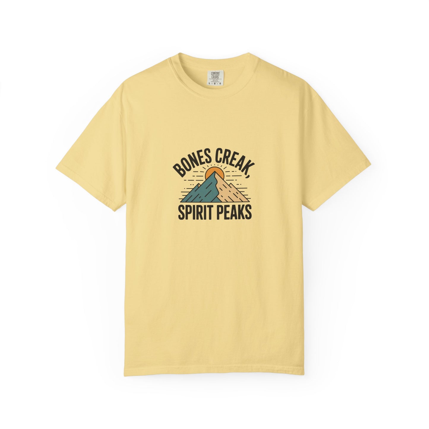 Bones Creak Spirit Peaks Mountain T-Shirt — Outdoor Adventure Graphic Tee