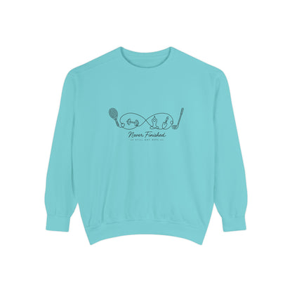 Athletic Longevity Pullover | Never Finished Graphic Sweatshirt | Active Aging Top
