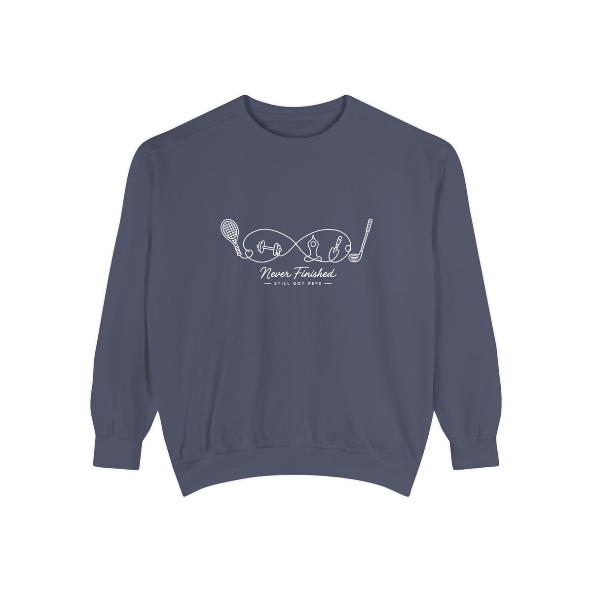 Athletic Longevity Pullover | Never Finished Graphic Sweatshirt | Active Aging Top