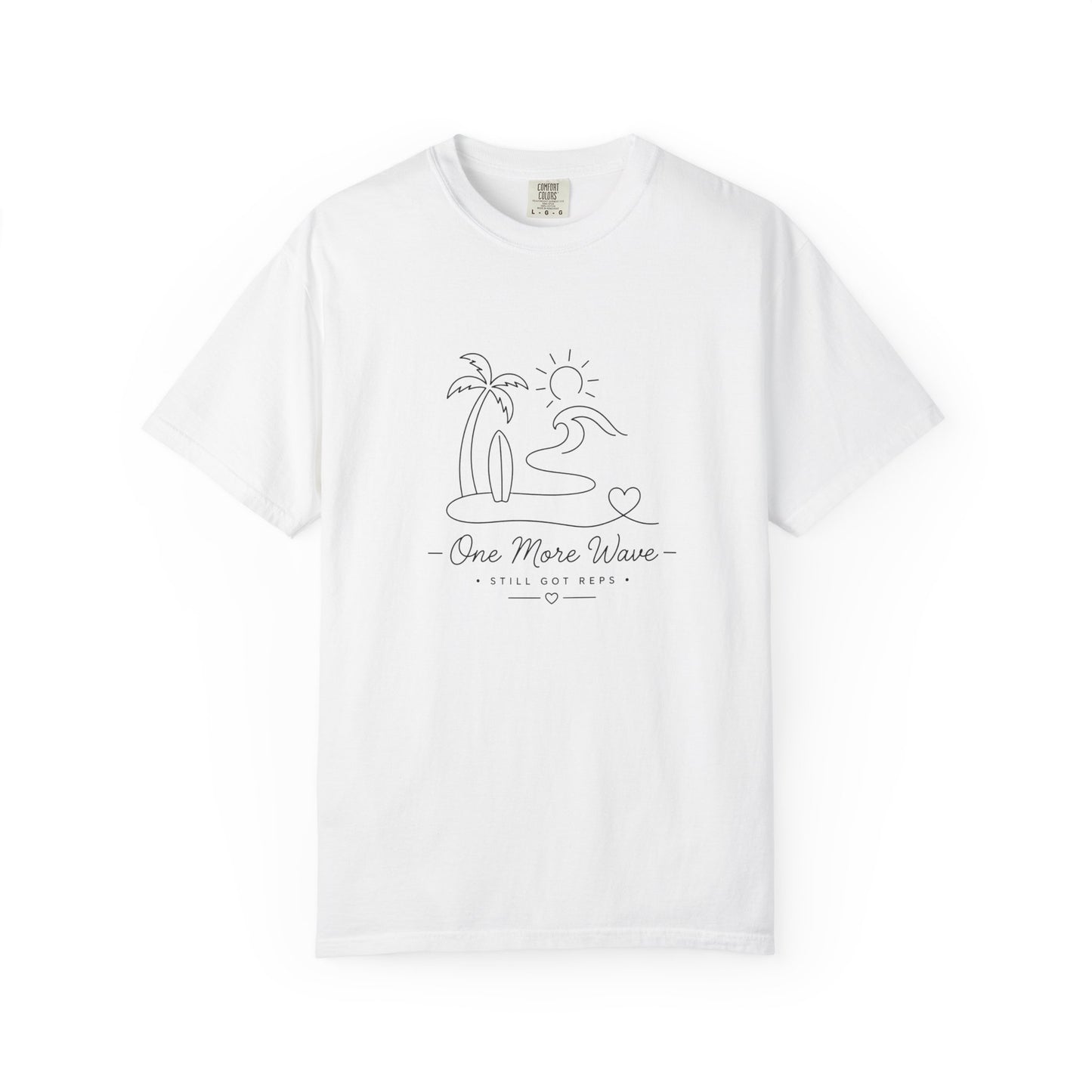 Adventure Series, T-Shirt — "One More Wave" Minimal Beach Line Art Tee