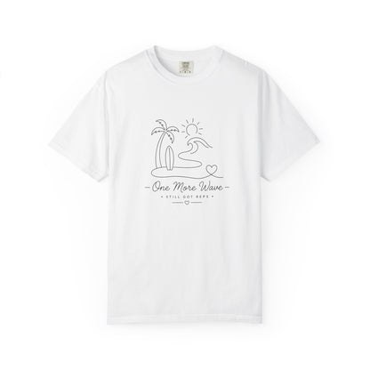 Adventure Series, T-Shirt — "One More Wave" Minimal Beach Line Art Tee