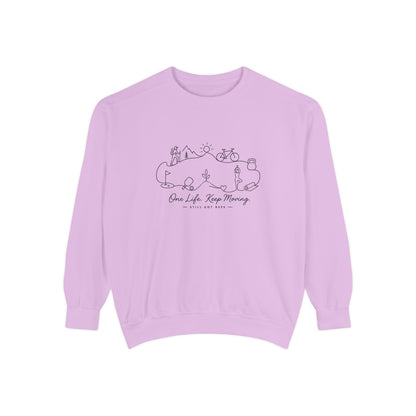 Inspirational Heritage Pullover | One Life Keep Moving Graphic Sweatshirt | Active Lifestyle Top