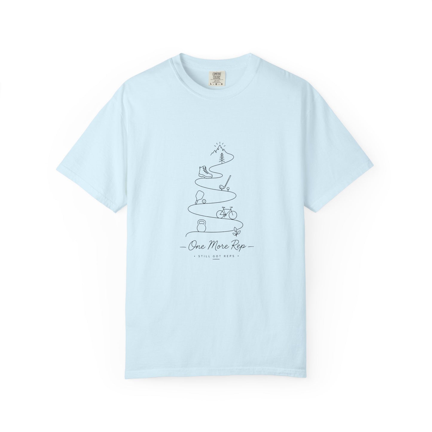 One More Rep T-Shirt — Minimalist Fitness & Cycling Illustration Tee
