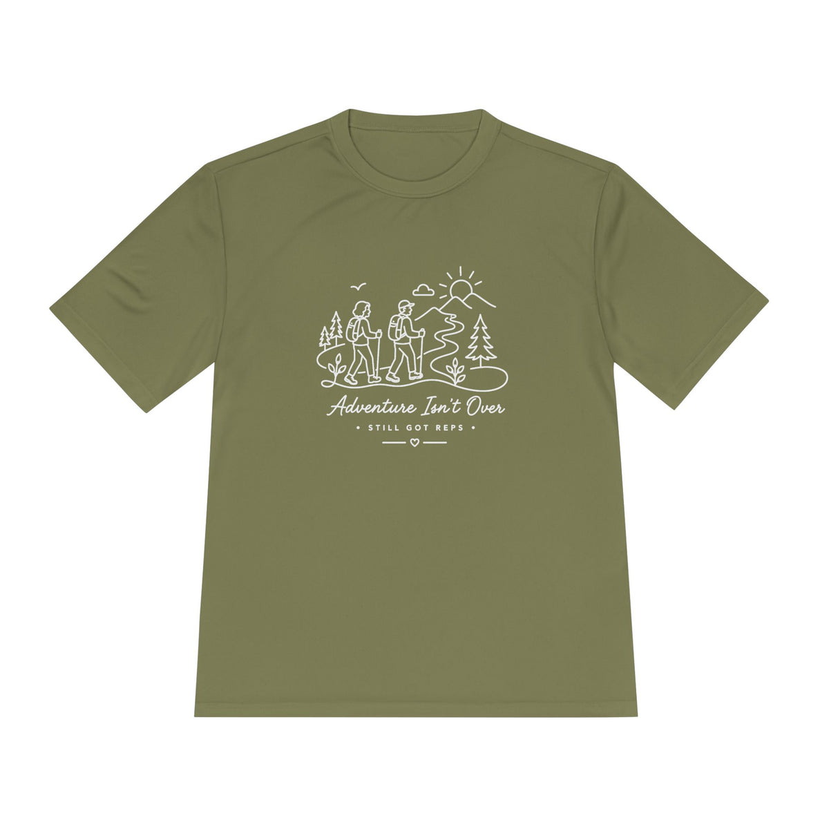 Couples Adventure Line Art Dry Fit T-Shirt
