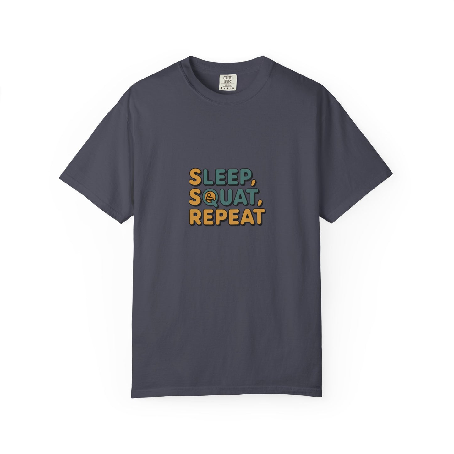 Sleep. Squat. Repeat. T-Shirt - Retro Fitness Gym Tee