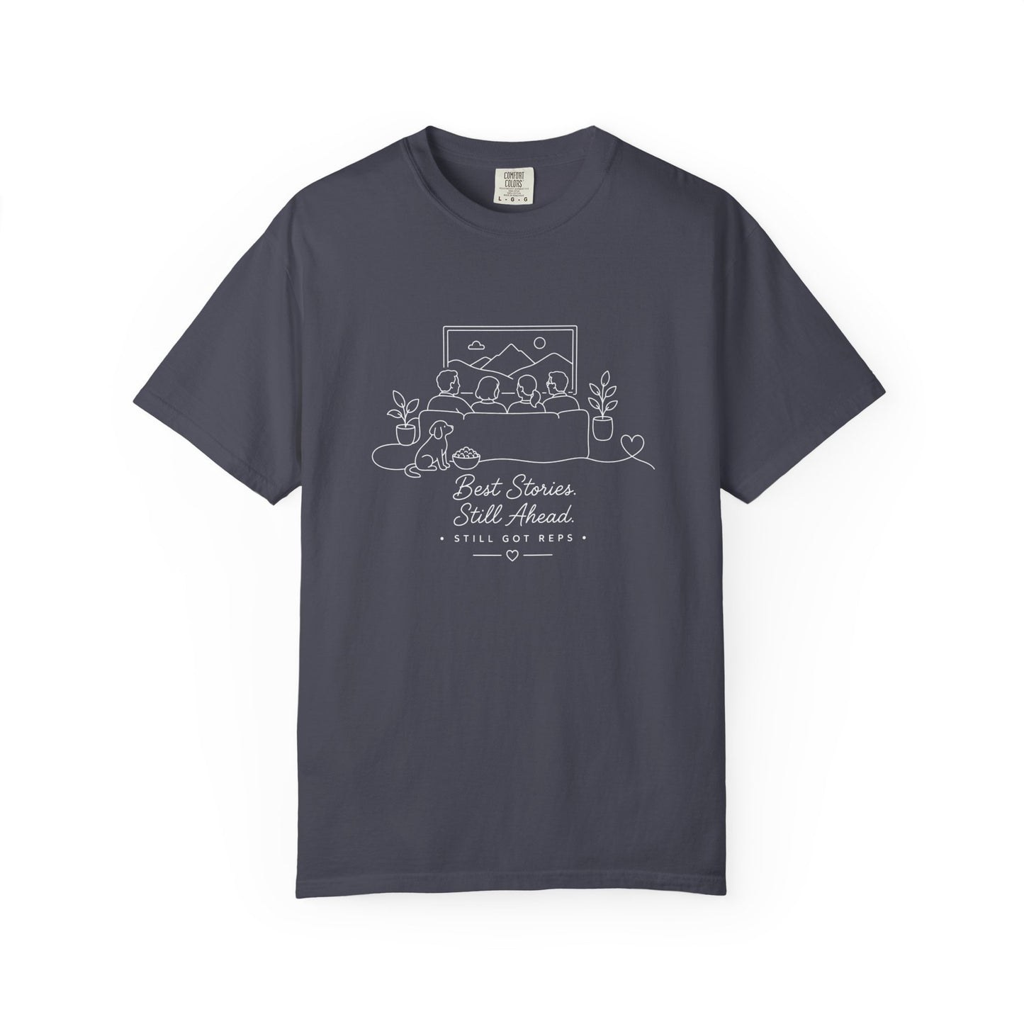 Adventure Series, T-Shirt — 'Best Season Starts Ahead' Minimal Line Art Landscape Tee