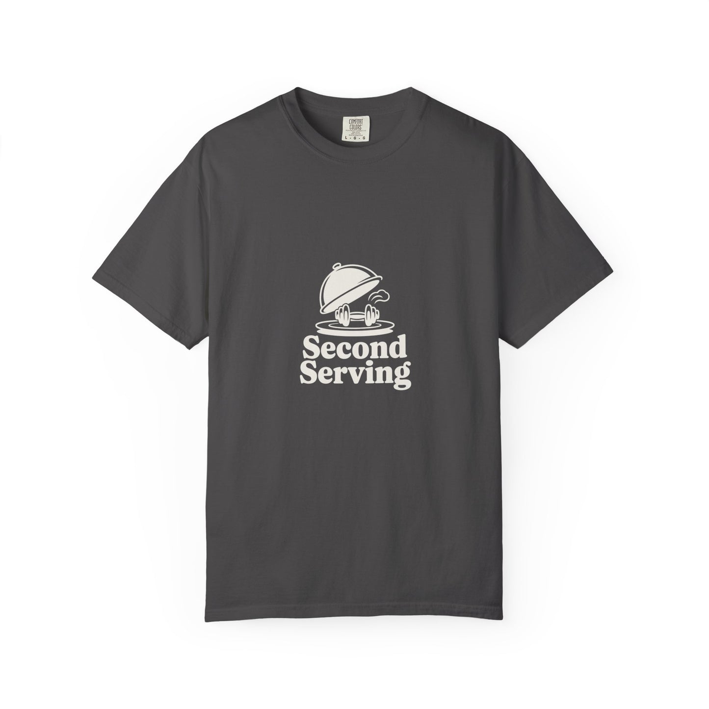 Second Serving T-Shirt — Funny Foodie Tee with Cloche Graphic