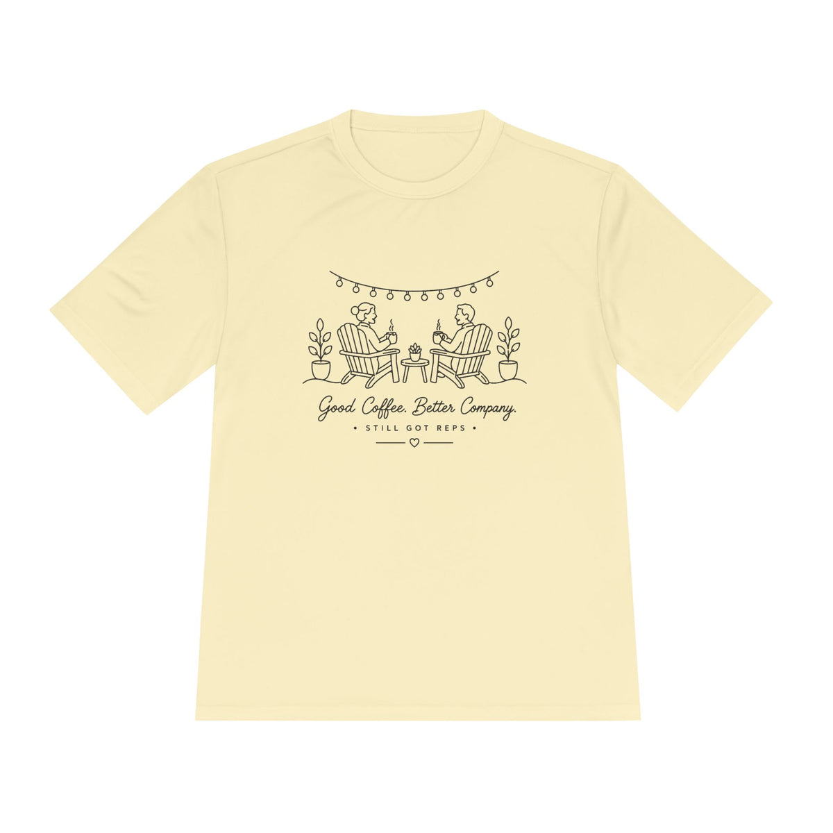 Good Coffee Great Company Line Art Dry Fit T-Shirt