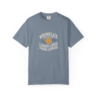 Wrinkles Are Just Laugh Lines Tee — Funny Smile Graphic T-Shirt