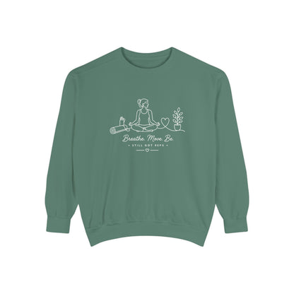 Mindful Living Pullover | Breathe Move Be Graphic Sweatshirt | Active Lifestyle Top