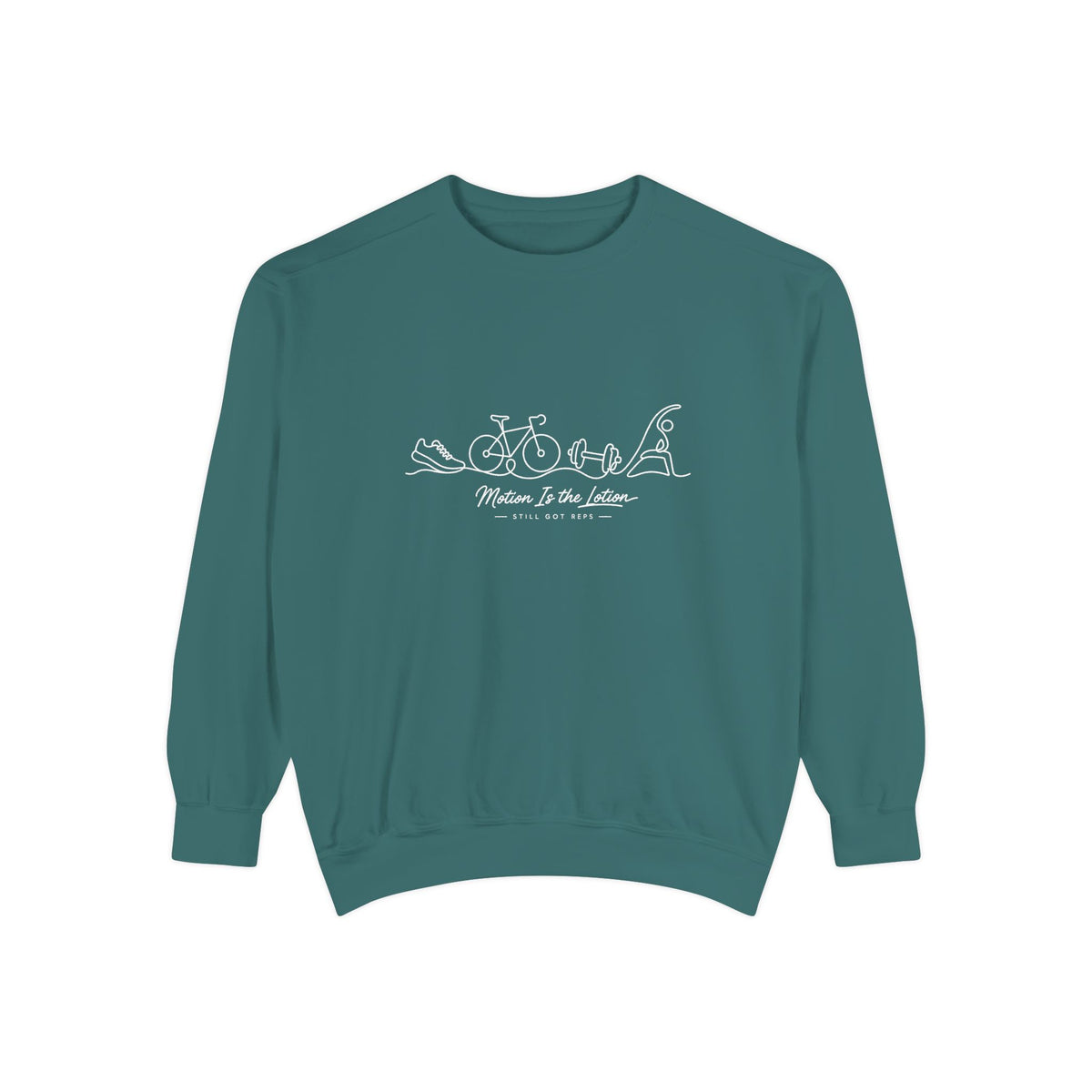 Lifestyle Wellness Pullover | Motion is the Lotion Graphic Sweatshirt | Daily Movement Top