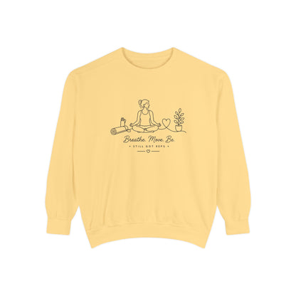 Mindful Living Pullover | Breathe Move Be Graphic Sweatshirt | Active Lifestyle Top