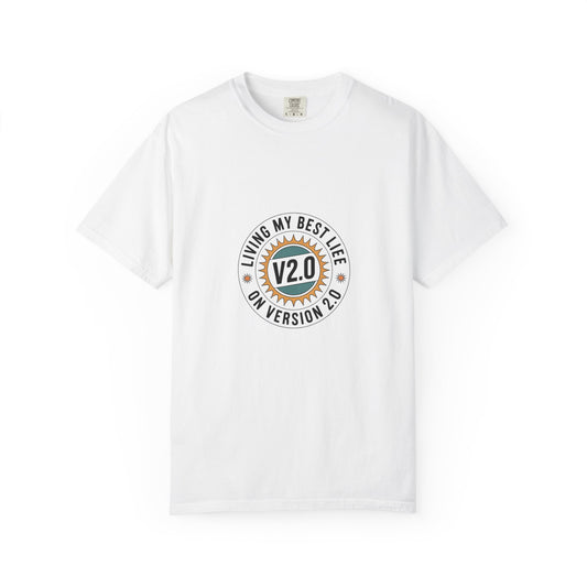 Living My Best Life V2.0 T-Shirt — Retro Badge Graphic Tee